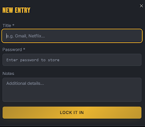 The Password Vault Screenshot 2