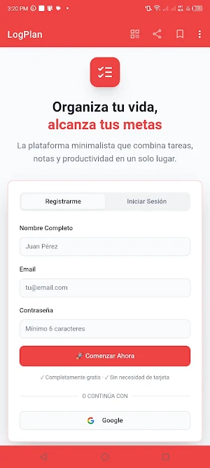 LogPlan Screenshot 2