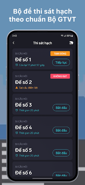 Ôn thi GPLX 600 Câu Screenshot 3