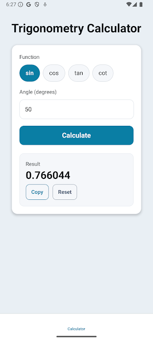 Trigonometry Calculator Screenshot 2