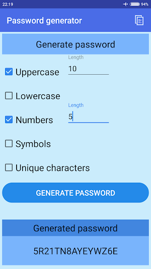 Password Generator Screenshot 1