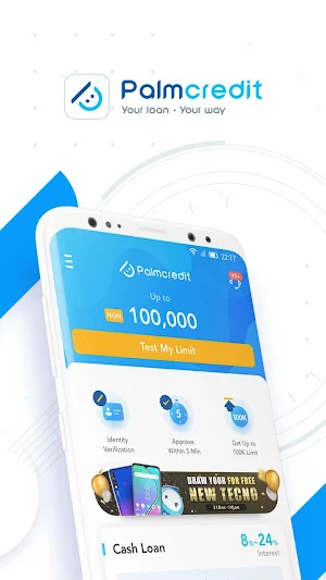 Palmcredit-Personal loan, Fast Cash, Instant loan Screenshot 0