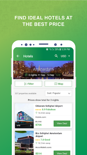 Hotel Booking App - HotelDad Screenshot 1