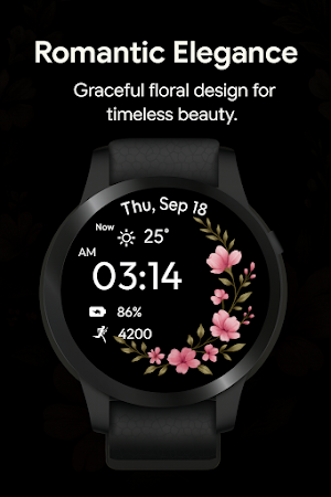 Floral Romance WatchFace Screenshot 0