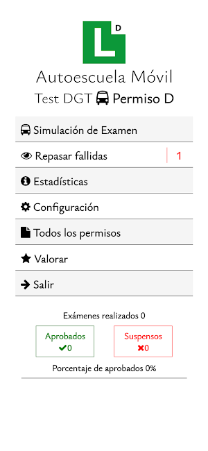 Autoescuela Permiso D Test Screenshot 0