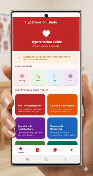 Hypertension guide app Screenshot 1