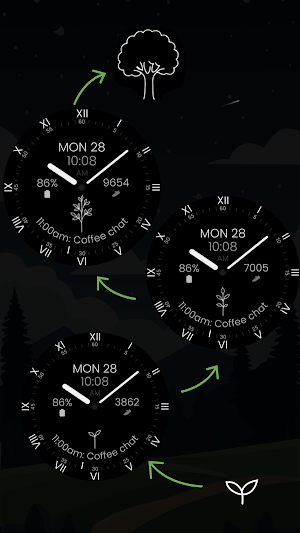 Minimal Black v31 Watch Face Screenshot 1