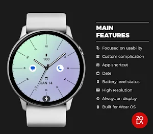 Analog Purple Mint Watch Face Screenshot 1