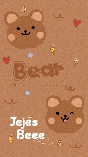 Bear Wallpaper Cute 4K Screenshot 0