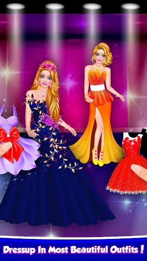 Flower Doll Fashion Show Salon Dress Up Game Screenshot 3