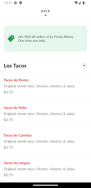 La Fiesta Taqueria Screenshot 2