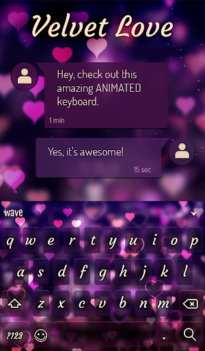 Velvet Love Animated Keyboard  Screenshot 2