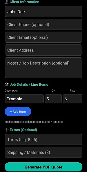 Instant Quote Maker – Invoices Screenshot 2