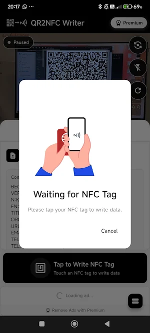 QR2NFC Writer Screenshot 3