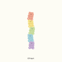 카카오톡 테마 - 곰젤리톡_레인보우 (카톡테마)