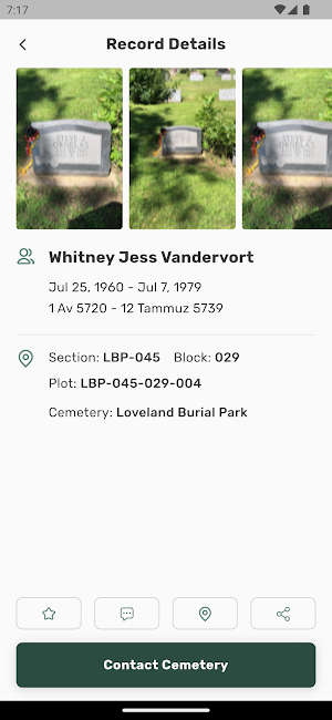 Loveland Cemeteries Screenshot 2