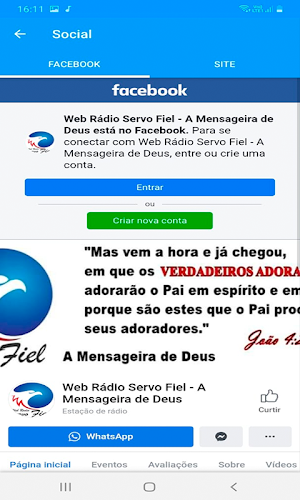 Web Radio Servo Fiel Screenshot 3