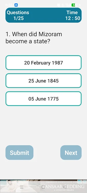 Mizoram Quiz Screenshot 0