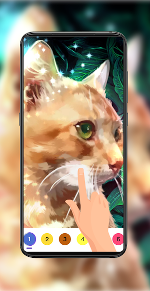 Orange Cat:Color Master by Number Coloring Book Screenshot 0