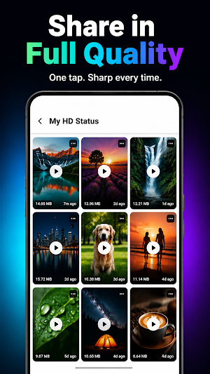 Status Glow - HD Status Upload Screenshot 3