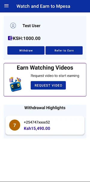 Watch and Earn to Mpesa Screenshot 1