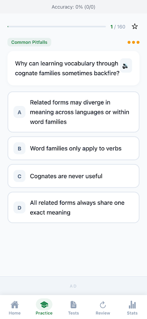 Italian Vocabulary Practice Screenshot 1