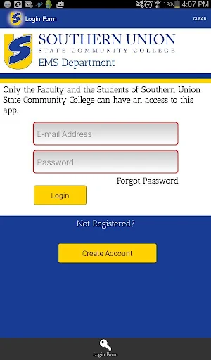 SUSCC EMS Student Evaluation Screenshot 0