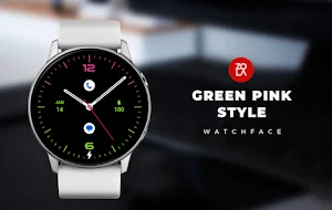 Green Pink Style Watch Face Screenshot 0