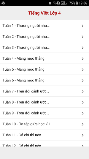 Tieng Viet Lop 4 Screenshot 0