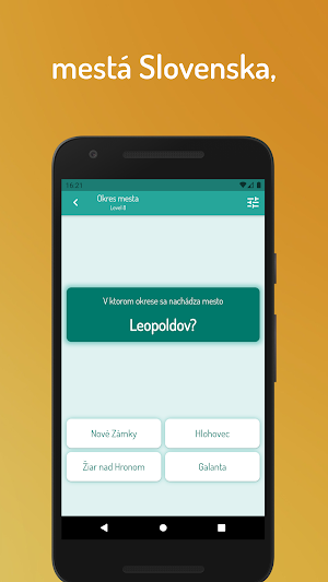 Kvíz Slovensko - Okresy, mestá a samosprávne kraje Screenshot 2