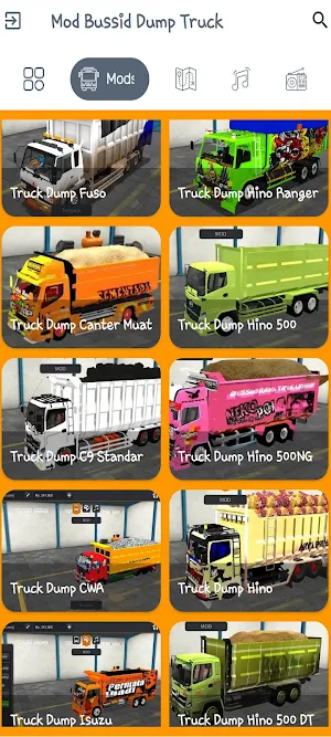 Mod Bussid Dump Truck List Screenshot 2