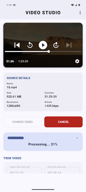 Video Compressor Trim Convert Screenshot 3