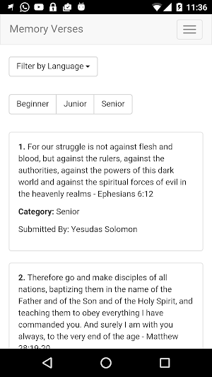 Bible Memory Verses Screenshot 2