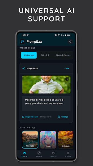 PromptLex:AI Photo Editing Screenshot 0