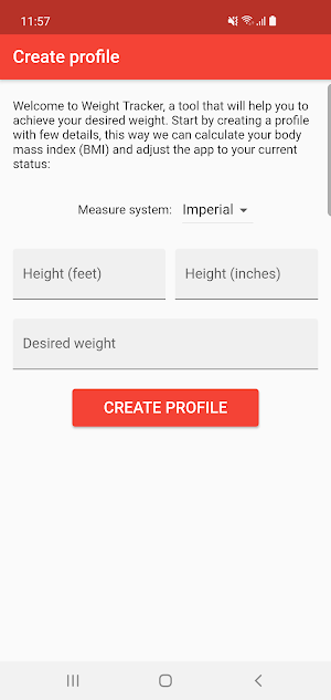Weight Tracker Screenshot 0