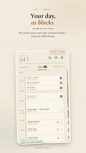 Easeline - Visual Day Planner Screenshot 0
