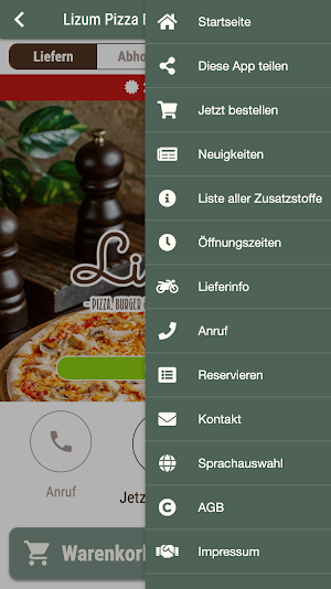 Lizum Pizza Burger & Grill Screenshot 2