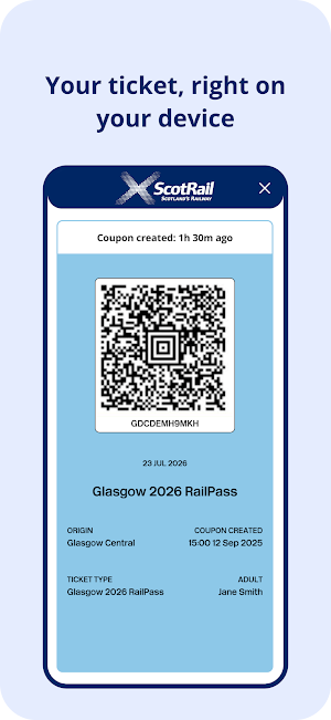 Glasgow 2026 RailPass Screenshot 1