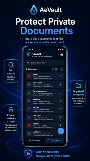 AeVault: Password Manager Screenshot 1