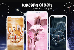 Unicorn Clock Wallpaper Screenshot 0
