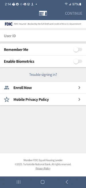 Turbotville National Bank Screenshot 1