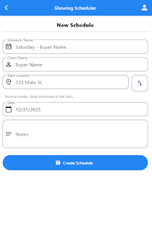 Showing Scheduler Screenshot 1