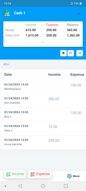 Cash Book - Expense/Income Screenshot 0
