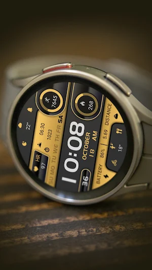 LCD Orange Yellow ZKin Watch Screenshot 2
