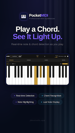 PocketMIDI: MIDI Keyboard Screenshot 1