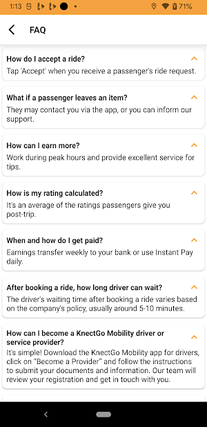 KnectGo Driver Screenshot 3