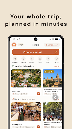 Periplo - AI Trip Planner Screenshot 0
