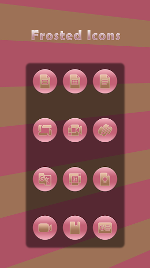 Frosted Gold On Pink Icons Screenshot 1