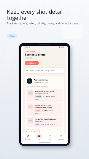 TakeLedger: Shot List Screenshot 3