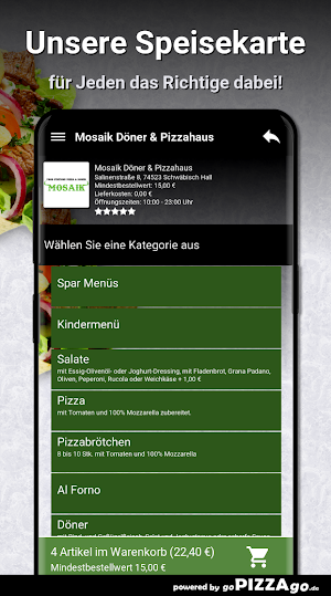 Mosaik Döner - Pizzahaus Schwä Screenshot 3